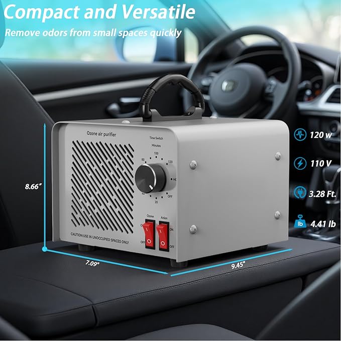 120, 000mg/h 0zone Generator High Capacity Ozone Machine & 1 Billion Negative - Image 3