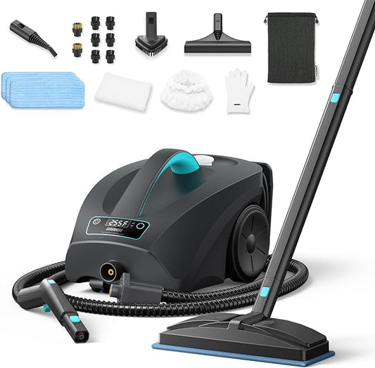 GROBELL Steam Cleaner: 40s Fast Heating-0.66Gal Large Tank-21 PCS Kit-No by GROBELL