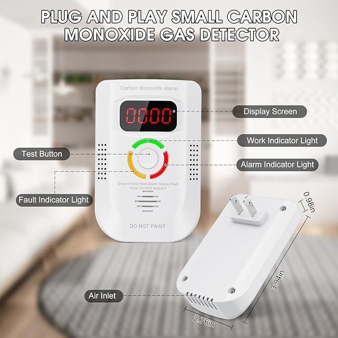 Carbon Monoxide Detectors Plug in, Carbon Monoxide Alarm - Image 2