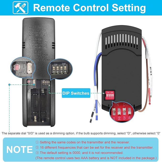3-Speed Universal Ceiling Fan Remote Control Kit - Image 3