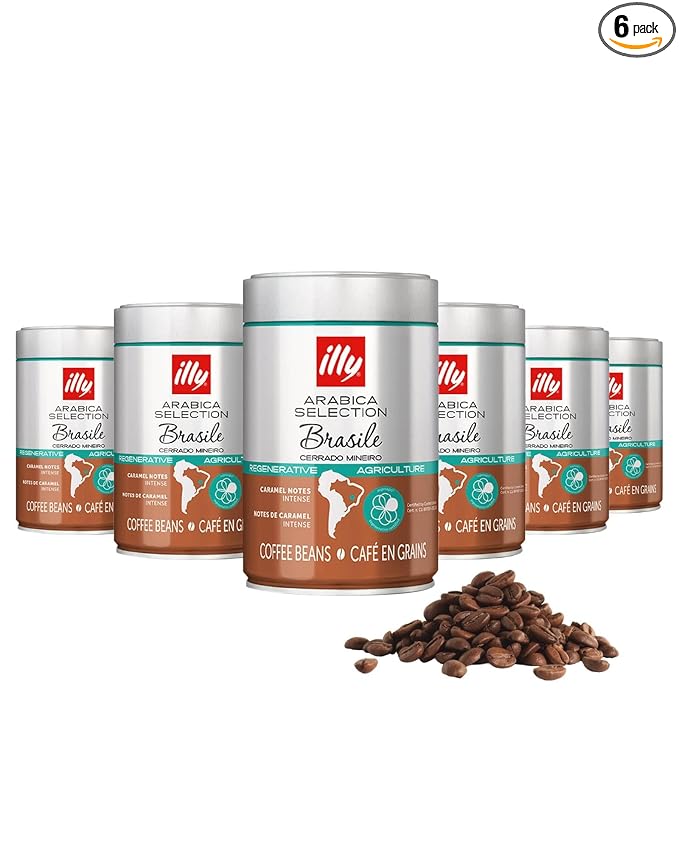 illy Whole Bean Coffee, Brasile Regenerative Agriculture Medium Roast, 100% by illy