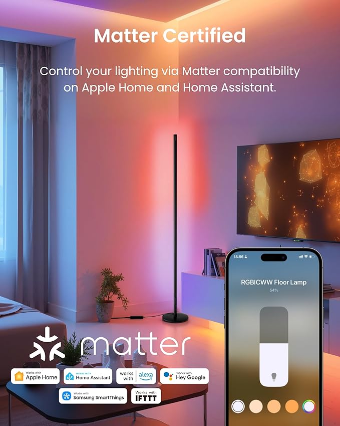SwitchBot Smart Floor Lamp RGBICWW Voice/App Controlled Works - Image 3