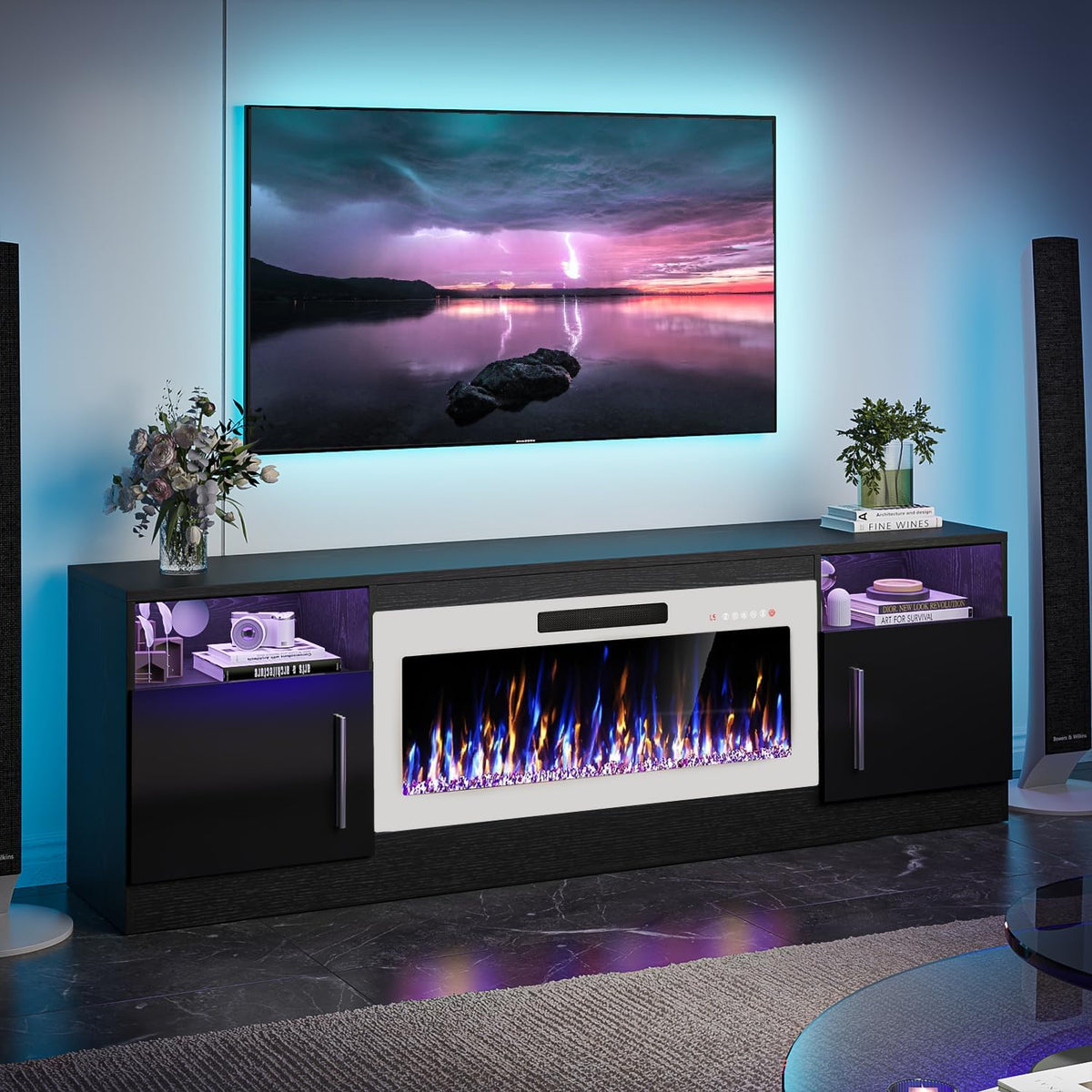 VITESSE TV Stand Fireplace