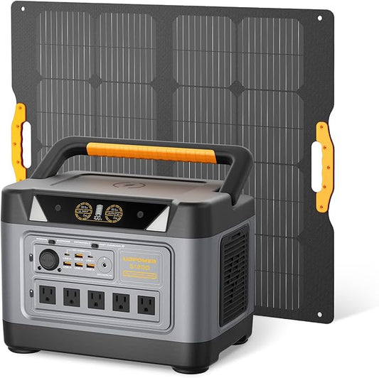 UDPOWER S1200 1190Wh Solar Generator Kit | 1200W Power Station + 120W Solar by UDPOWER