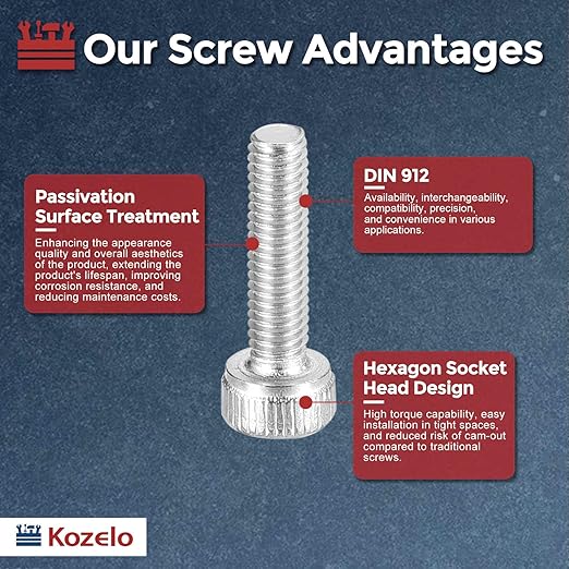 Kozelo 50pcs Socket Head Cap Screws - Image 3