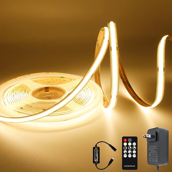 AXMOTUT COB LED Strip Light Warm White, High Bright LED Strips by AXMOTUT