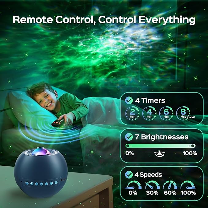 Star Projector for Bedroom Galaxy Projector for Bedroom, 15 White Noise Sound - Image 5