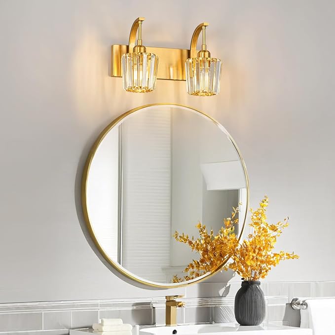 FDPBY Modern Bathroom Vanity Light, 2-Light Gold Wall Sconce - Image 3