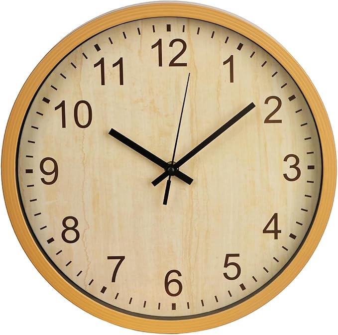 bakbrand Kids Wall Clock Silent Non-Ticking Childrens Clock Round Decorative by BAKBRAND