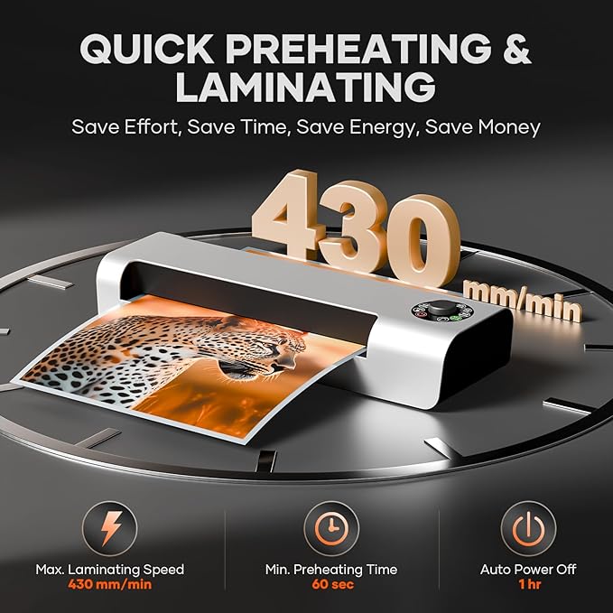 Crenova A3 Commercial Laminator Machine, 13 Inch 4-Roll Laminating Machine - Image 4