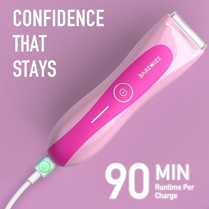 BAREWIZE Bikini Trimmer for Women, Electric Shaver for Women | LED Light - Image 7