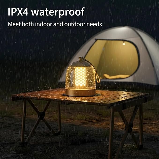 MKLK Camping Lantern, IPX4 Waterproof Touch Control LED Night Light, USB - Image 2