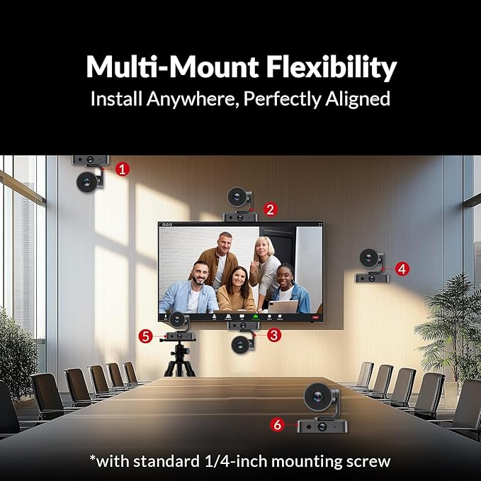 AV Access 4K Conference Room Camera, Dual Lens Cam, 3X Optical/5X Digital Zoom - Image 6