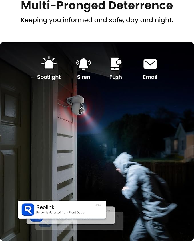 REOLINK 4K Outdoor Plug-in WiFi 6 Security Camera, PTZ Camera - Image 6
