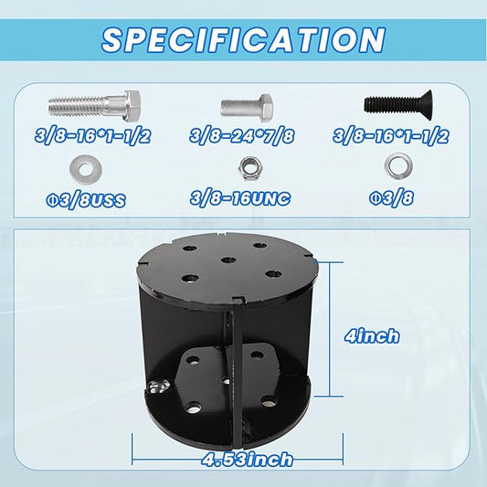 FLOVENTIS 4" Straight Air Helper Spring Spacer, Heavy-Duty Steel Compatible - Image 2
