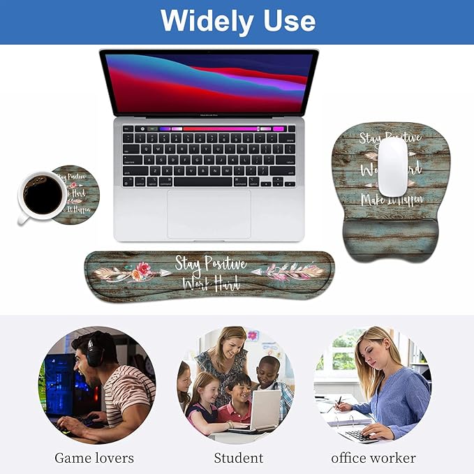 Mouse Pad Wrist Support and Keyboard Wrist Rest Set - Image 7