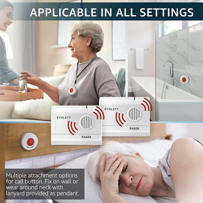 SYNLETT Caregiver Pager Wireless Nurse Call Button - Image 5