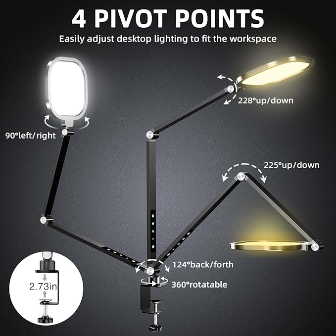 2 Packs Video Conference Light for Computer, 15W LitONES Desk Light for Zoom - Image 4