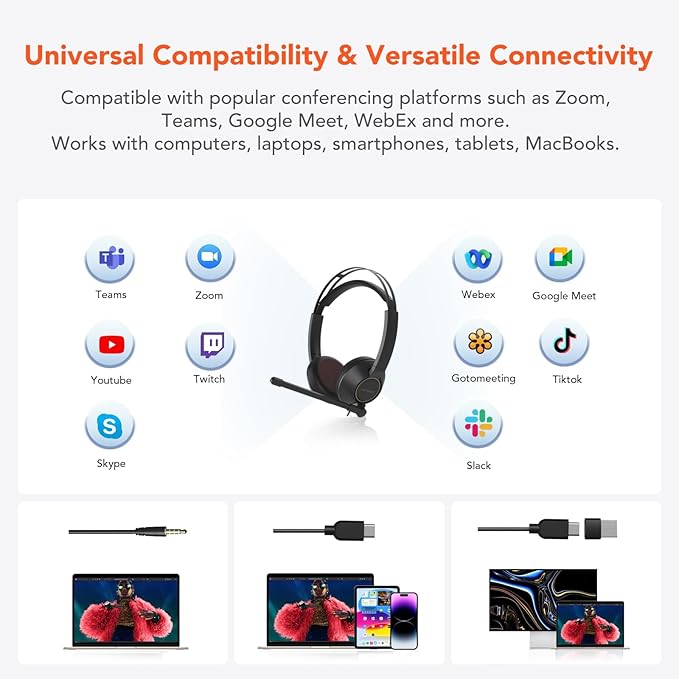 NUROUM HP11SU USB Headset with Microphone - Image 8