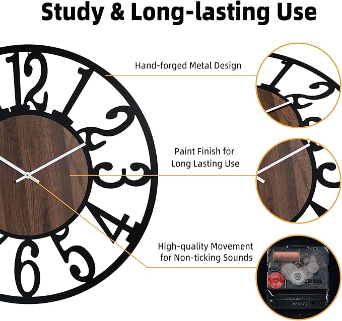 Casaformia 30'' Large Silent Wall Clock - Image 4
