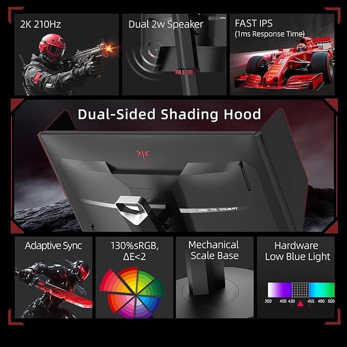KTC 27 Inch Gaming Monitor 27M1, 1440p 200Hz Computer Monitor - Image 9