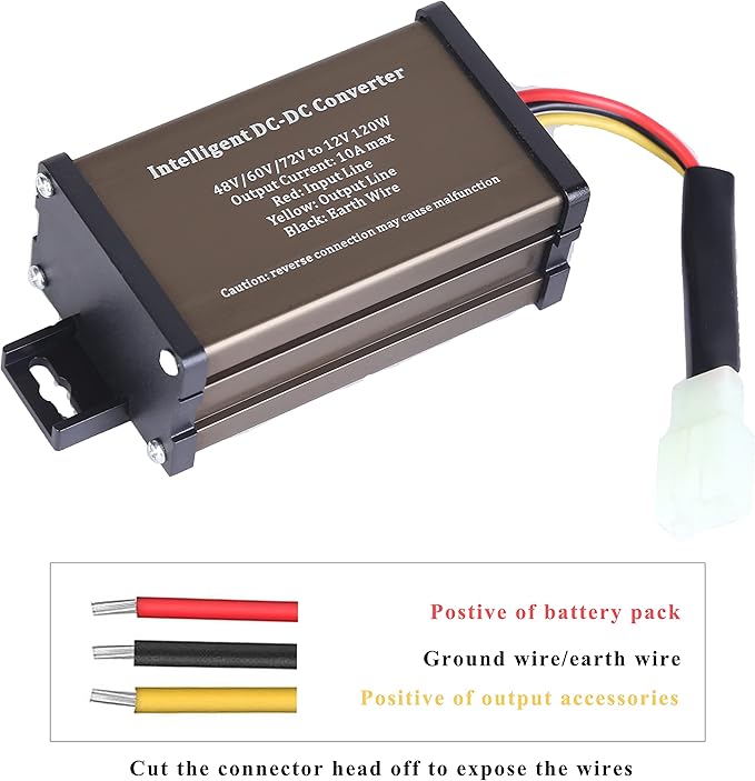 Pro Chaser DC-DC 72V 60V 48V Volt Voltage to 12V Step Down Voltage Reducer - Image 3
