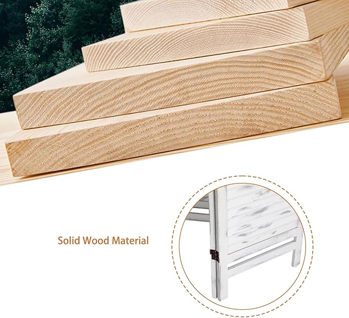Bonnlo 6 Panels Wood Room Divider - Image 5