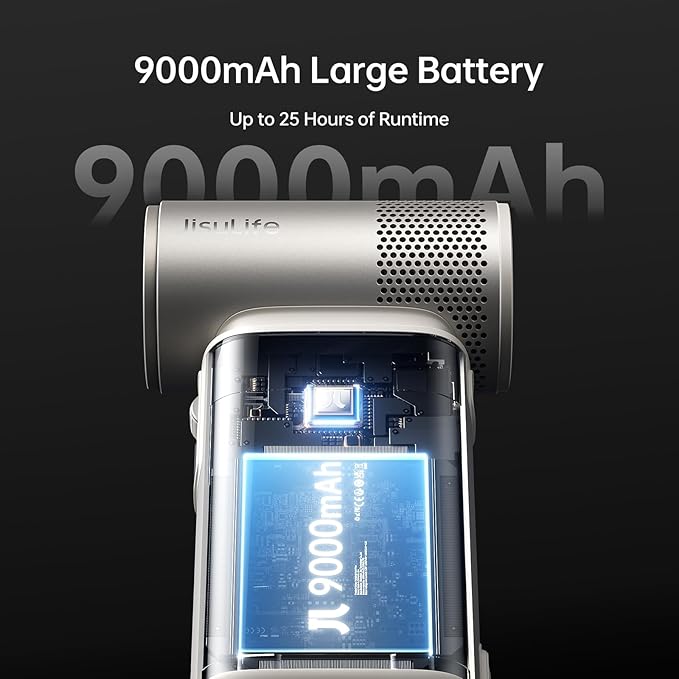 JISULIFE Portable Handheld Fan Ultra2, 9000mAh Max 25 Hrs, 5 IN 1, 100 Speed - Image 7