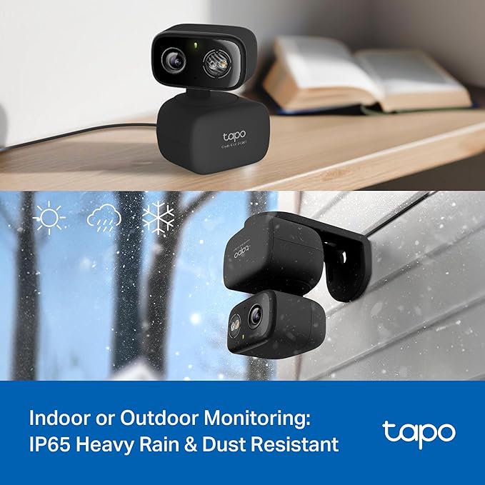 Tapo 2K Indoor/Outdoor Pan/Tilt Wired Security Camera - Image 2