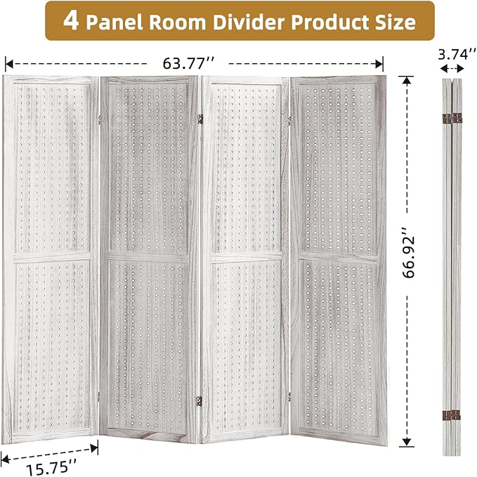 Asnefeli Pegboard Display Room Divider - Image 5