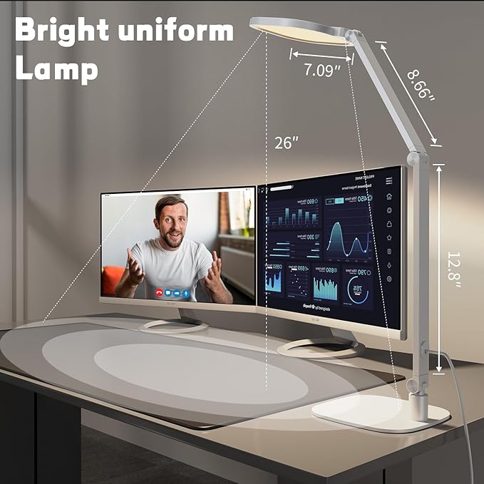 LED Desk Lamp for Home Office, Desk Light for Video Call, 3 Color Temperature - Image 6