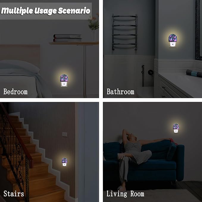sndheke Glowing Purple Butterflies Night Light Plug into Wall, Neon Butterfly - Image 7
