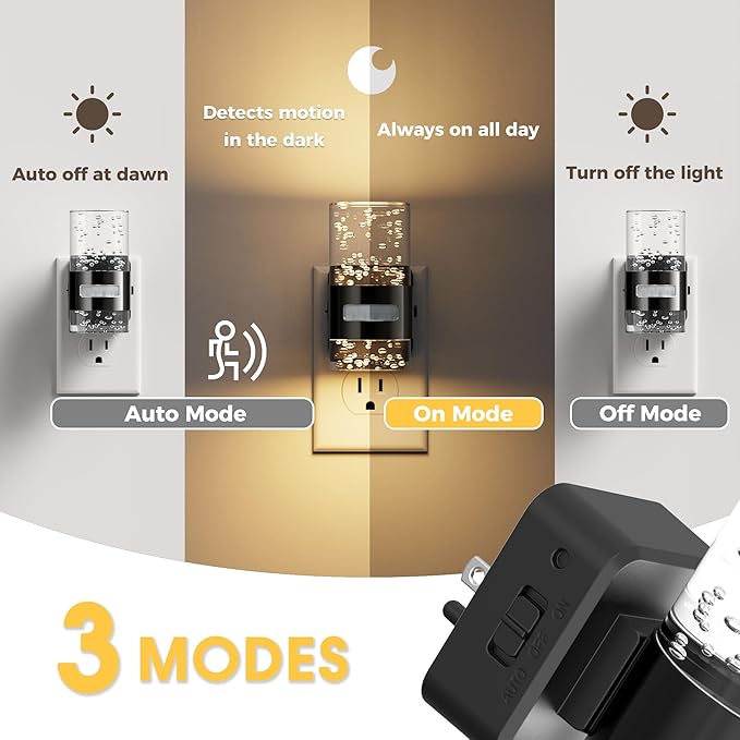 L LOHAS LED Motion Sensor Night Light, Dimmable Night Lights Plug into Wall - Image 3