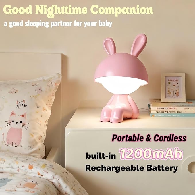 ShonlPin Night Light for Kids, Rechargeable Table Lamp, Touch Lamps for - Image 4