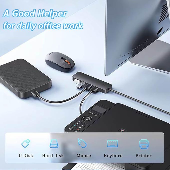 USB Hub, VIENON 4-Port USB 3.0 Hub USB Splitter USB Expander - Image 5