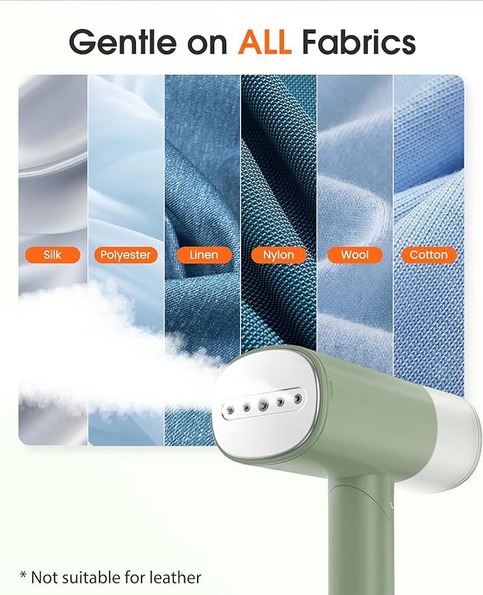 Handheld Steamer for Clothes, 1200W Foldable Travel Steamer, 20 Sec Preheat - Image 6
