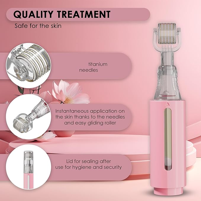 Derma roller with Reservoir for Lips, Stretch Marks, Hyperpigmentation INSTANT - Image 4