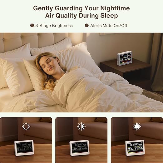 bonoch Upgrade 16 in 1 Air Quality Monitor Indoor 15h Battery & 5.5" Display 9 - Image 8