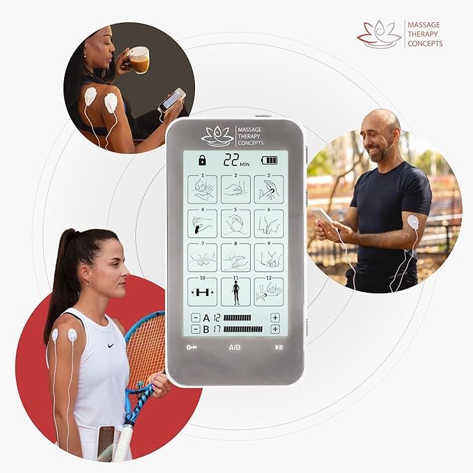 Massage Therapy Concepts Deluxe TENS Unit Muscle Stimulator & Accessories - Image 6