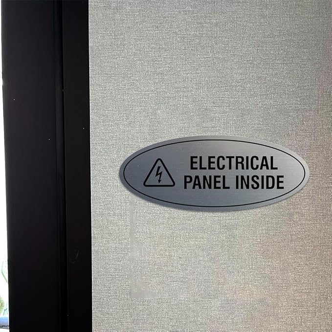 Signs ByLITA Oval Electrical Panel Inside Sign - Image 3