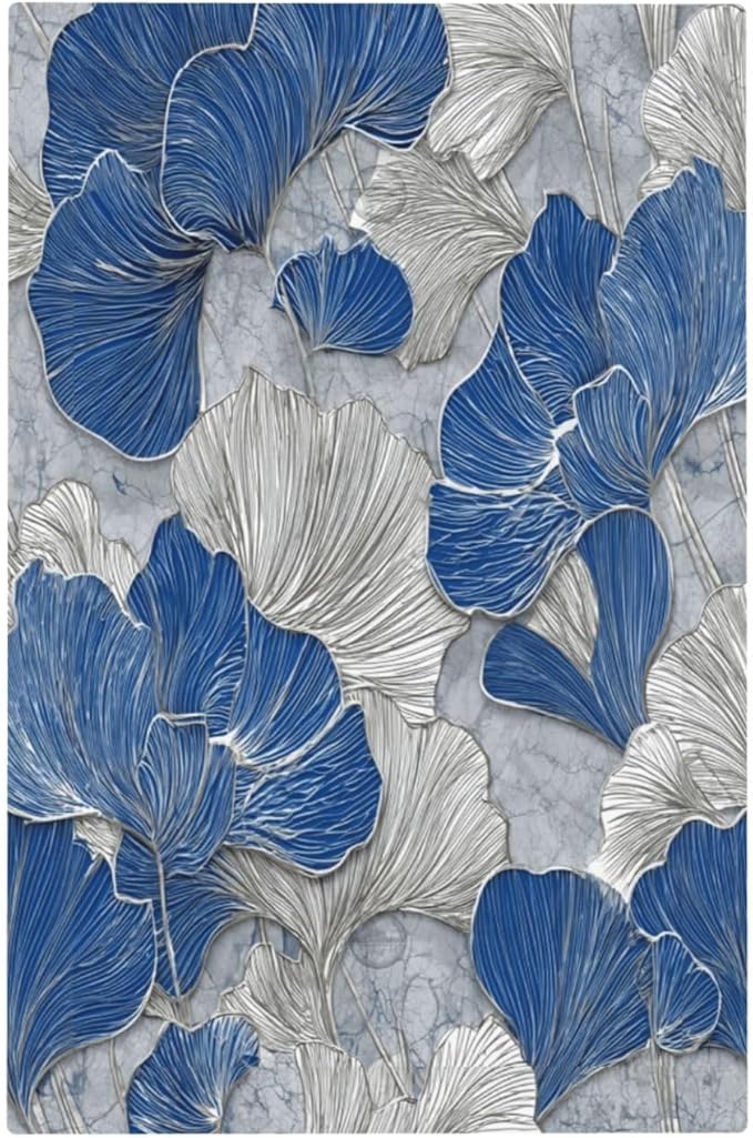 Bvtewkhz Abstract Blue Marble Plant Leaves No Device Single Blank Decorative - Image 2