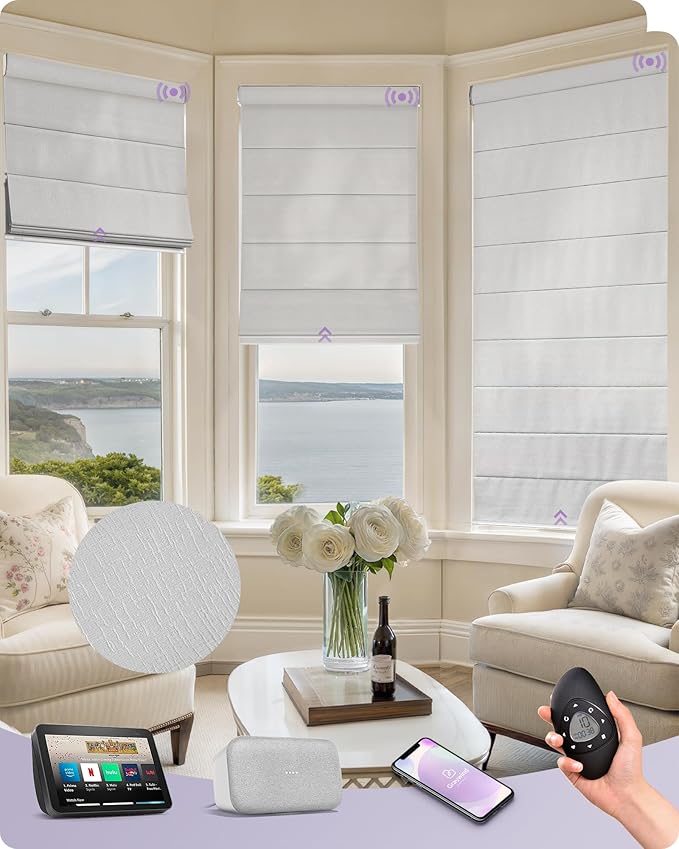 Graywind Smart Roman Shades 60% Blackout Compatible by Graywindbeyondshading