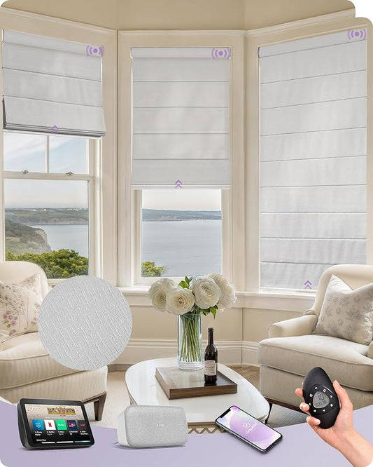 Graywind Smart Roman Shades 60% Blackout Compatible by Graywindbeyondshading