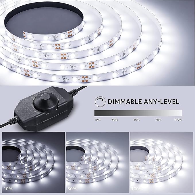 Lepro LED Strip Light, 32.8Ft Dimmable Vanity Lights, 6000K Super Bright LED - Image 2