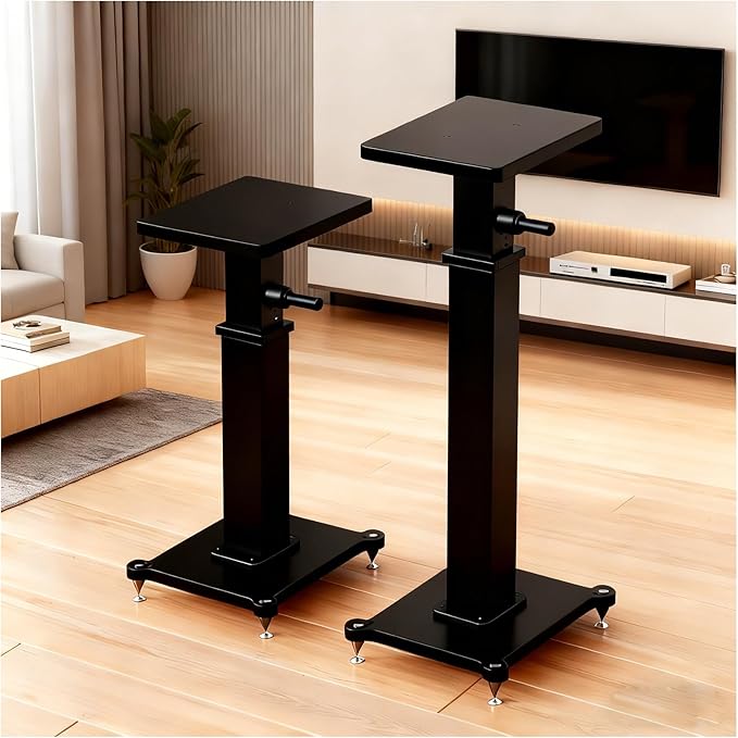 29.5-43.3in Height Adjustable Speaker Stands Pair up to 110lbs, Heavy Duty by Unknown