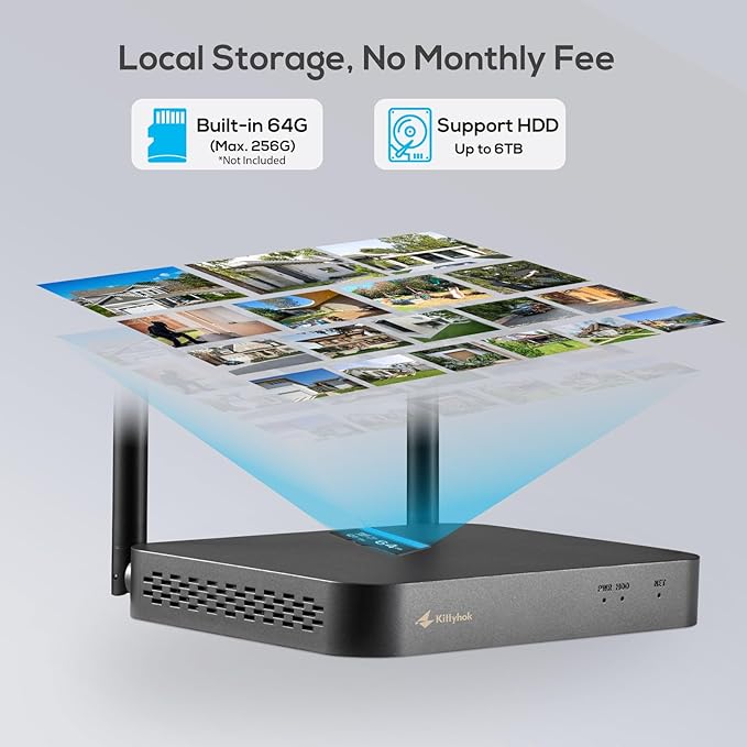 Kittyhok Black Solar Security Cameras Wireless Outdoor System, 5G/2.4G WiFi - Image 7