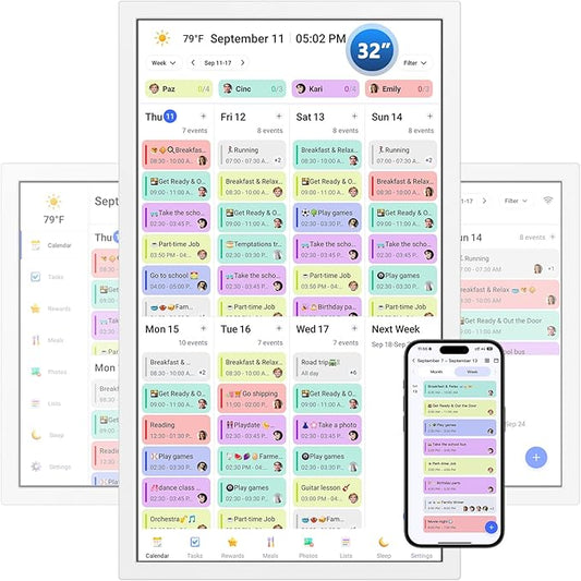32 Inch Digital Calendar, Electronic Chore Chart, Smart Weekly and Monthly by Herncptar