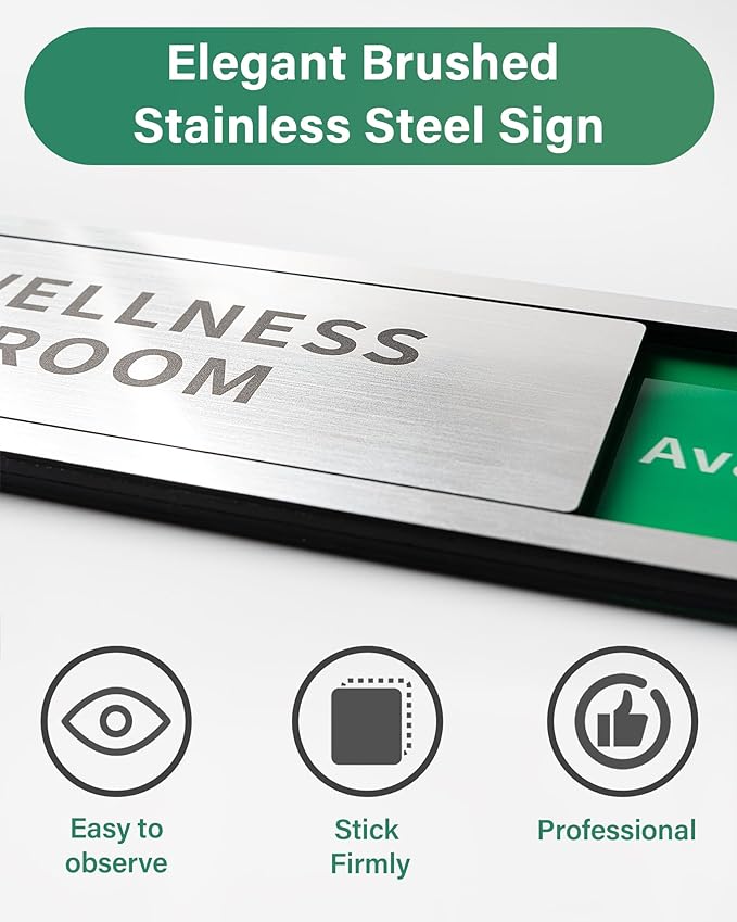 Wellness Room Office Door Signs, Do Not Disturb- In Use/Available Slider Sign - Image 2
