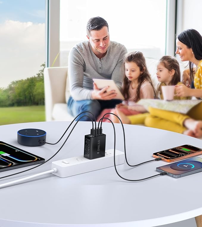 USB C Wall Charger, 60W Type C Charger Block 5-Port Fast Charging Blocks - Image 6