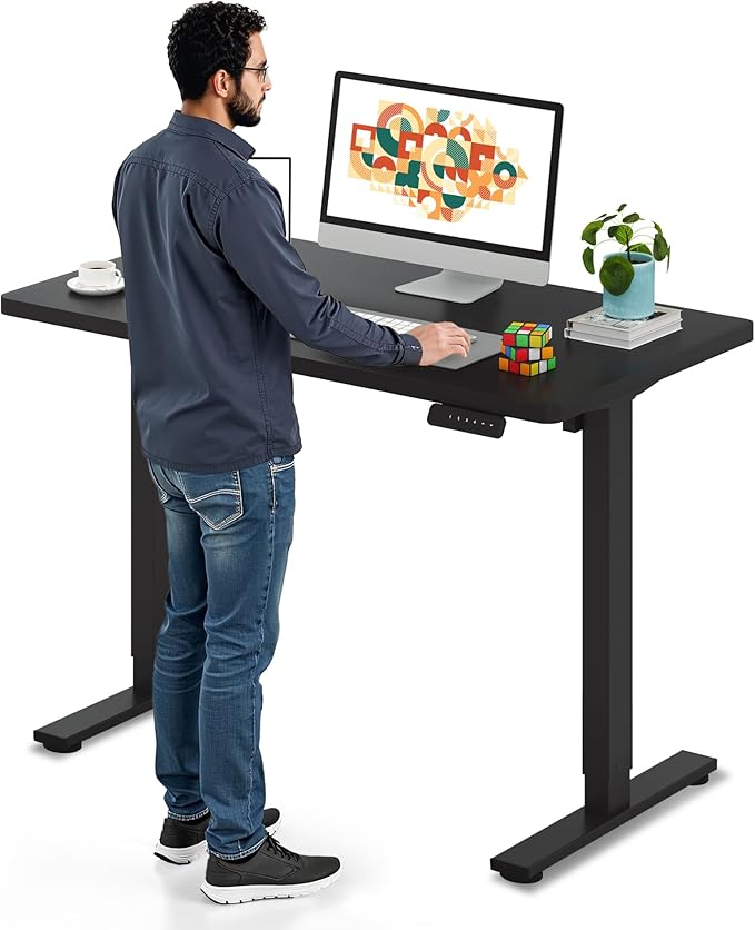 SANODESK Electric Standing Desk 48 x 24 Inches Whole-Piece Desktop Height by sanodesk